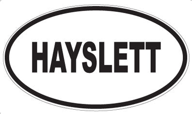 HAYSLETT - Oval Sticker