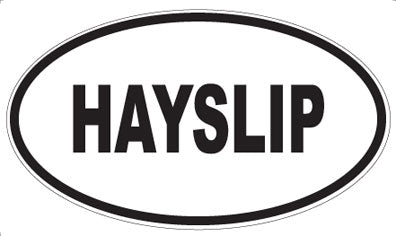 HAYSLIP - Oval Sticker