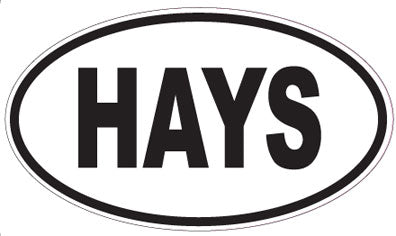 HAYS - Oval Sticker