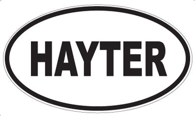 HAYTER - Oval Sticker