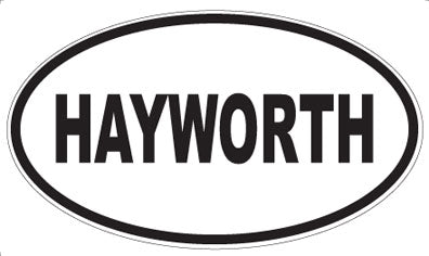 HAYWORTH - Oval Magnet