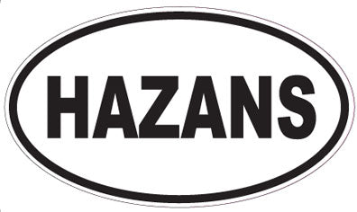 HAZANS - Oval Sticker