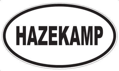 HAZEKAMP - Oval Sticker