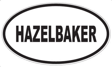 HAZELBAKER - Oval Sticker