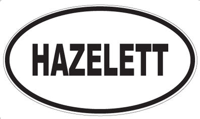 HAZELETT - Oval Sticker