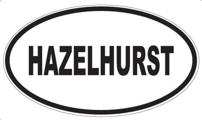 HAZELHURST - Oval Sticker