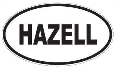 HAZELL - Oval Sticker
