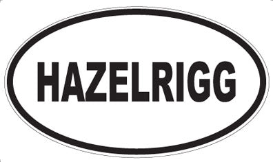 HAZELRIGG - Oval Magnet