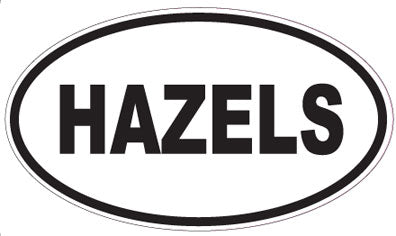HAZELS - Oval Sticker