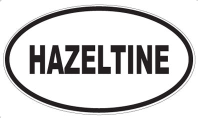 HAZELTINE - Oval Sticker