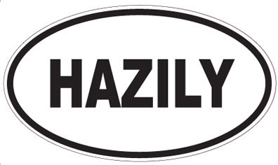 HAZILY - Oval Sticker