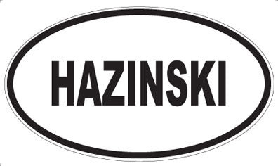 HAZINSKI - Oval Sticker