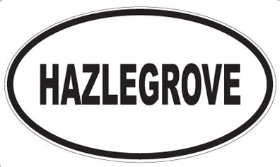 HAZLEGROVE - Oval Sticker