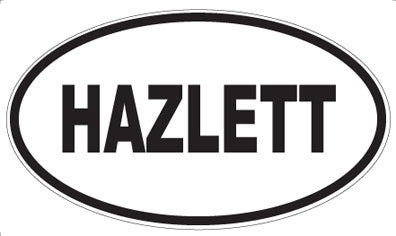 HAZLETT - Oval Sticker