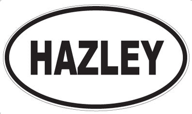 HAZLEY - Oval Sticker