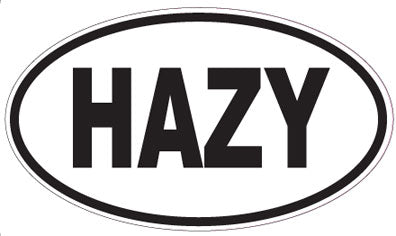 HAZY - Oval Sticker