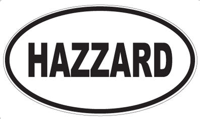 HAZZARD - Oval Sticker