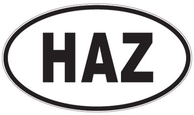 HAZ - 3 Letter Initials Oval Magnet