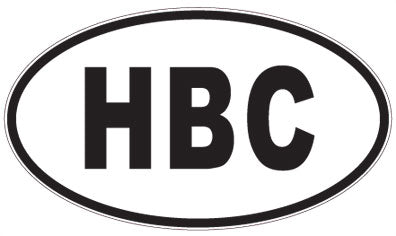 HBC - 3 Letter Initials Oval Magnet
