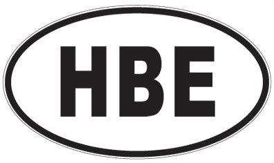 HBE - 3 Letter Initials Oval Magnet