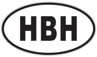 HBH - 3 Letter Initials Oval Magnet
