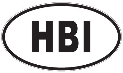 HBI - 3 Letter Initials Oval Magnet