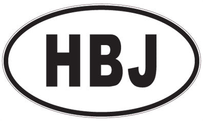 HBJ - 3 Letter Initials Oval Magnet