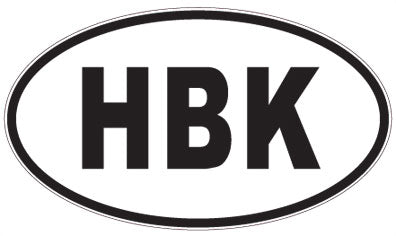 HBK - 3 Letter Initials Oval Magnet
