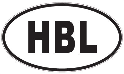 HBL - 3 Letter Initials Oval Sticker