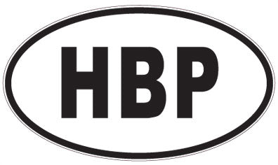 HBP - 3 Letter Initials Oval Magnet