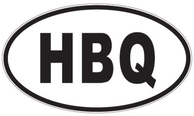 HBQ - 3 Letter Initials Oval Magnet
