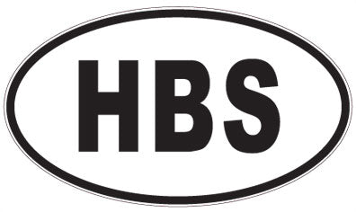 HBS - 3 Letter Initials Oval Sticker