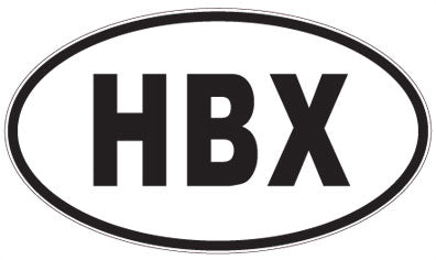 HBX - 3 Letter Initials Oval Magnet
