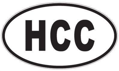 HCC - 3 Letter Initials Oval Sticker
