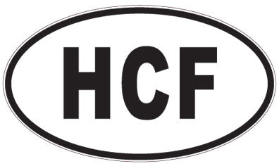HCF - 3 Letter Initials Oval Magnet