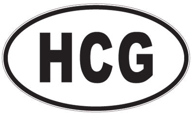 HCG - 3 Letter Initials Oval Sticker