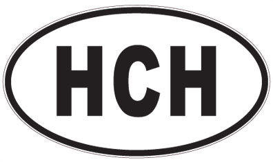 HCH - 3 Letter Initials Oval Sticker