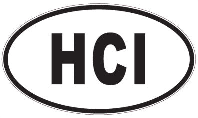 HCI - 3 Letter Initials Oval Magnet