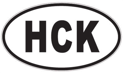 HCK - 3 Letter Initials Oval Magnet