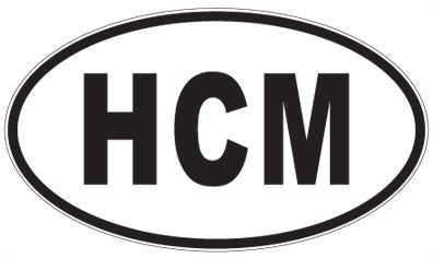 HCM - 3 Letter Initials Oval Magnet