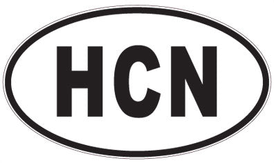 HCN - 3 Letter Initials Oval Magnet