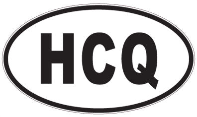 HCQ - 3 Letter Initials Oval Magnet