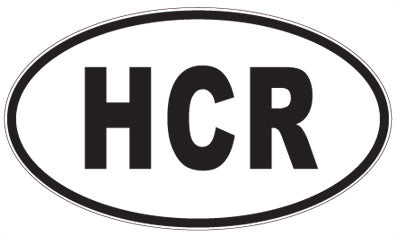 HCR - 3 Letter Initials Oval Magnet