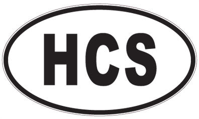 HCS - 3 Letter Initials Oval Sticker