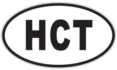 HCT - 3 Letter Initials Oval Sticker