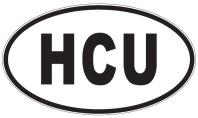 HCU - 3 Letter Initials Oval Magnet