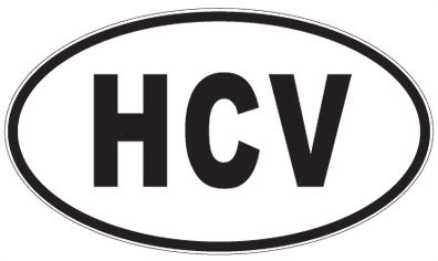 HCV - 3 Letter Initials Oval Sticker