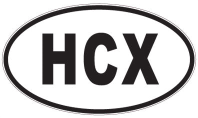HCX - 3 Letter Initials Oval Magnet
