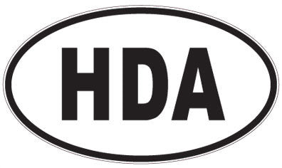HDA - 3 Letter Initials Oval Sticker