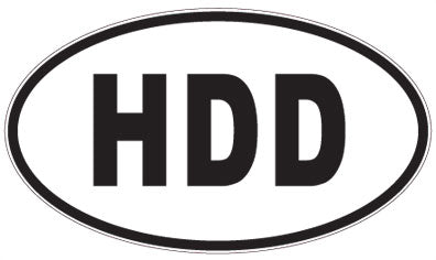 HDD - 3 Letter Initials Oval Magnet